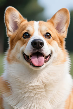 Portrait of a Welsh Corgi Pembroke dogの素材