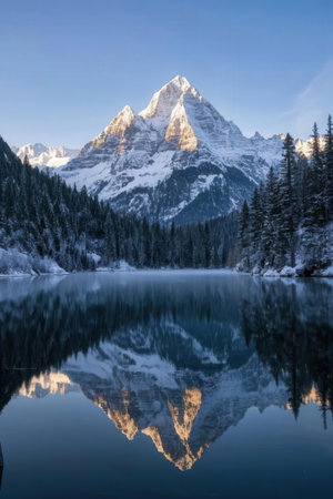 Sunset on Lake Misurina, Dolomites, Italyの素材