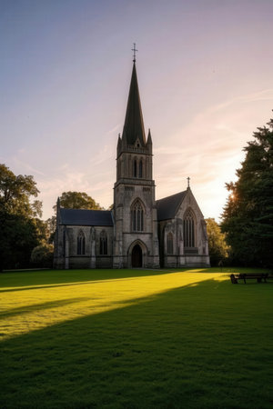 St. Alban's Anglican Church in Dublin, Ireland, Europeの素材