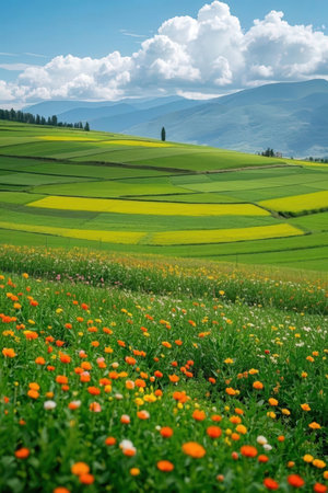 Piano Grande di Castelluccio (Perugia, Umbria, Italy), at springの素材
