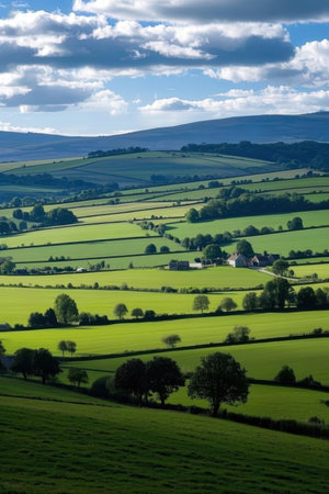 Idyllic landscape in the Peak District National Park, England.の素材