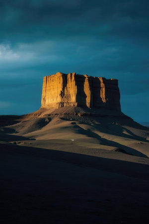 Monument Valley at dusk, Navajo Tribal Park, Arizona, USAの素材