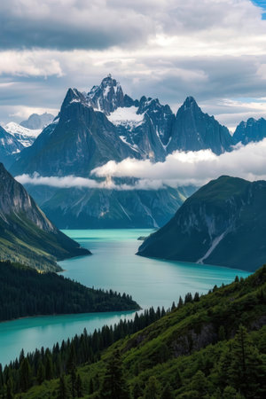 Mount Fitz Roy, Los Glaciares National Park, Patagonia, Argentinaの素材
