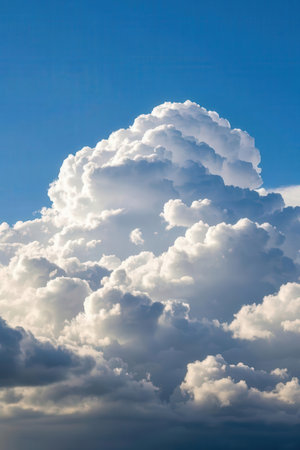 clouds in the blue sky background.Sky clouds.Sky with clouds weather nature cloud blueの素材