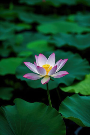 Lotus flower and Lotus flower plants in the pond. The beauty of the lotus flower.の素材