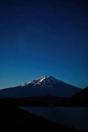 Mt. Fuji at Lake Kawaguchiko, Yamanashi, Japanの素材