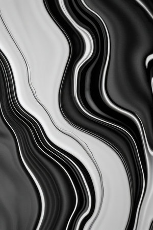 Black and white abstract background. Computer generated graphics. 3D illustrationの素材