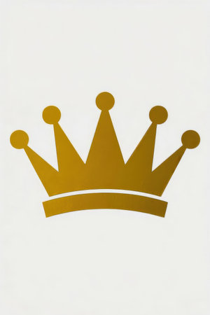 Crown on a white background, isolated, close-up.の素材