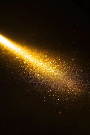 glitter vintage lights background. gold and black. de-focusedの素材