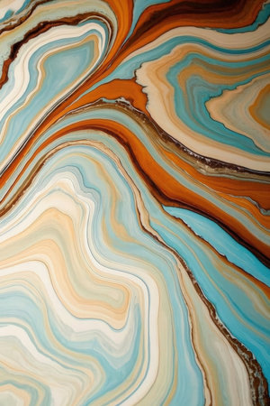 Marble abstract acrylic background. Marbling artwork texture. Agate ripple pattern. Gold powder.の素材