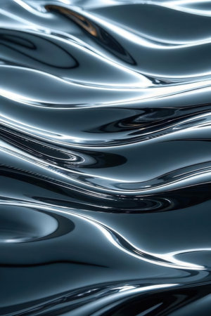 abstract metal background with some smooth lines in it (3d render)の素材