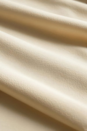 close up of white satin fabric texture - can use as backgroundの素材