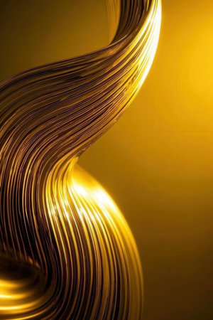 Abstract golden background with some smooth lines in it (see portfolio for more in this series)の素材