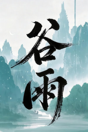Chinese calligraphy. Translation: Happy New Year. Chinese characters mean Happy New Year.の素材