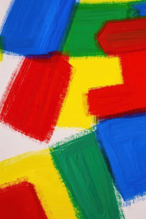 abstract background of colored strokes of a paint on a white backgroundの素材