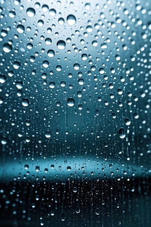 Water drops on the glass, rain drops on the window, backgroundの素材