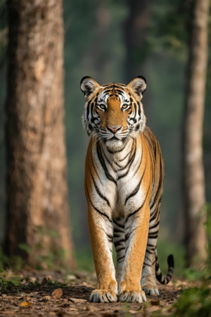 Portrait of Sumatran Tiger, Panthera tigris altaicaの素材