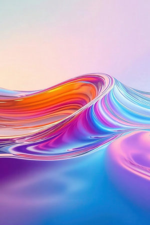 abstract multicolored background with smooth lines and waves in itの素材