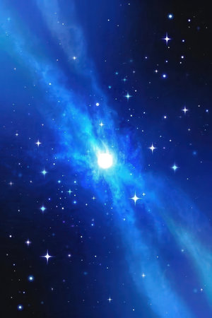 Night sky with stars and nebula. Space background for your designの素材