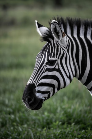 Zebra in the savanna of Africa, Kenya, East Africaの素材