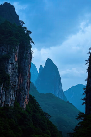 Mountain landscape in Zhangjiajie National Forest Park, Chinaの素材