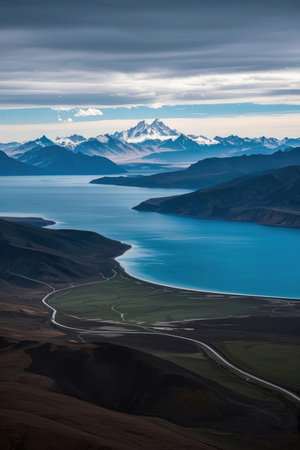 Beautiful view of Lake Tekapo, South Island, New Zealandの素材