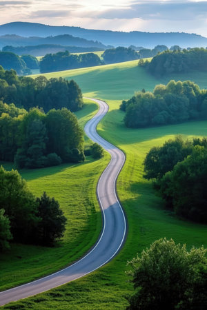 Mountain landscape with snow and clear blue sky in Ladakh, Indiaの素材