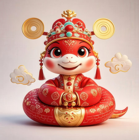 Chinese new year 2021 - Year of the Ox, 3D renderingの素材