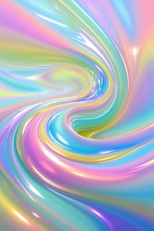 abstract colorful background with smooth lines and waves in rainbow colors.の素材