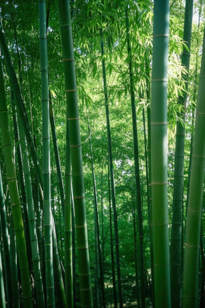 Bamboo forest in Kyoto, Japan. Shallow depth of field.の素材