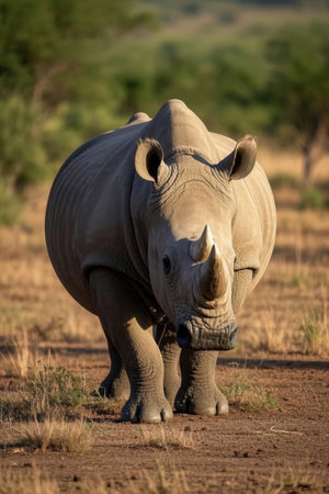 White rhinoceros, Kruger National Park, South Africaの素材