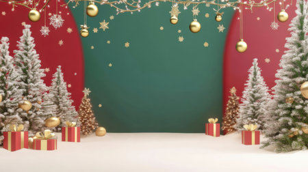 3d illustration of christmas background with space for your text.の素材