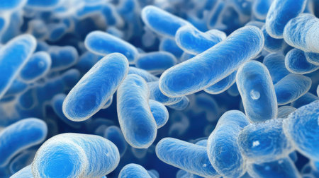 Bacteria, Mycobacterium tuberculosis, 3D illustrationの素材