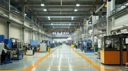 interior of a modern factory for the production of household appliances.の素材