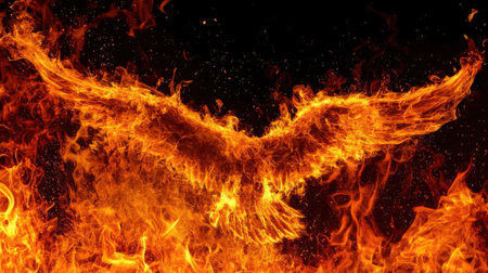 Fire flames isolated on black background, abstract fire flames background, abstract fire flames backgroundの素材