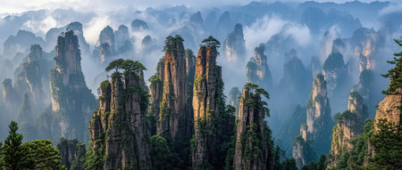 Zhangjiajie National Forest Park, Hunan Province, Chinaの素材