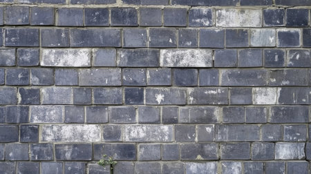 Old gray brick wall texture background for interior exterior decoration and industrial construction concept design.の素材