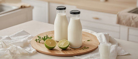 Freight train on the background of snow-capped mountains.の素材