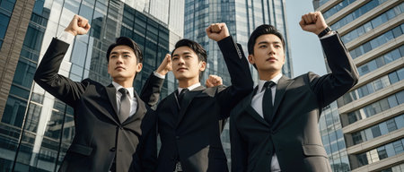 Classroom with desks and chairs in a school. 3d renderingの素材