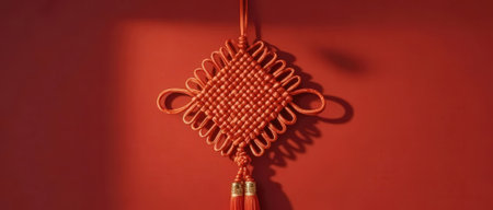 Chinese New Year decoration in red tone. Chinese New Year concept.の素材