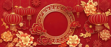 Happy chinese new year 2020, year of rat)の素材