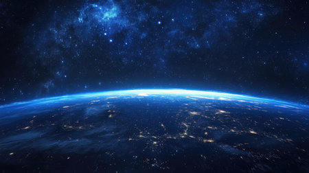 Earth from space showing the beauty of space exploration. 3D renderingの素材