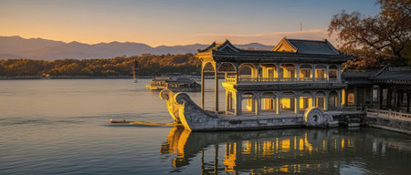 The Summer Palace in Beijing, China. The Summer Palace is a UNESCO World Heritage Site.の素材