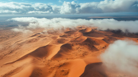 Vast desert landscape with rolling sand dunesの素材