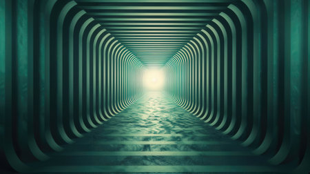 Green tunnel with light backgroundの素材