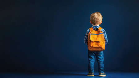 Cartoon student with backpackの素材