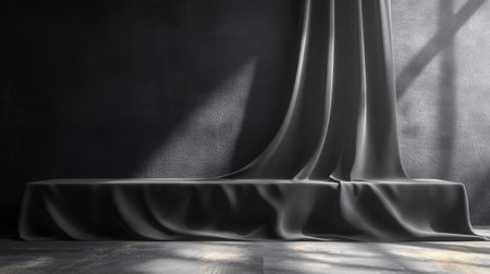 Black fabric with minimalist backgroundの素材