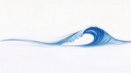 Abstract blue wavesの素材