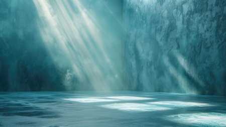 Waterfall with blue backgroundの素材