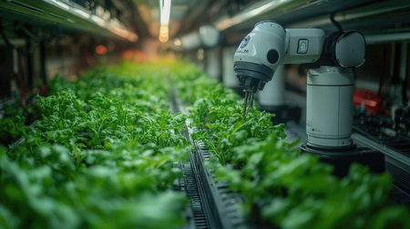 Green farm with cropsの素材